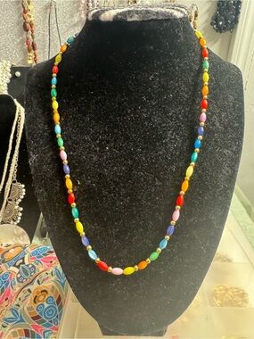 Vintage Multi-Color Beaded Necklace